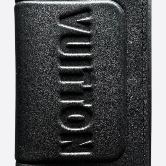 Louis Vuitton Black Embossed Logo Leather Pocket Organizer - Picture 1 of 4